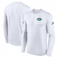 Футболка с длинным рукавом New York Jets Nike White Legend Small Logo Dri-FIT