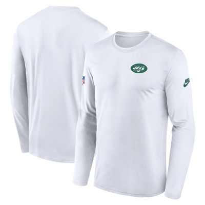 Футболка с длинным рукавом New York Jets Nike White Legend Small Logo Dri-FIT