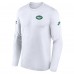 Футболка с длинным рукавом New York Jets Nike White Legend Small Logo Dri-FIT