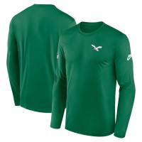 Футболка с длинным рукавом Philadelphia Eagles Nike Kelly Green Legend Small Logo Dri-FIT
