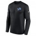 Футболка с длинным рукавом Detroit Lions Nike Black Legend Small Logo Dri-FIT