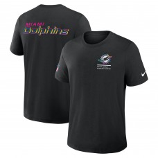 Футболка Miami Dolphins Nike Black 2025 NFL Crucial Catch Tri-Blend Dri-FIT