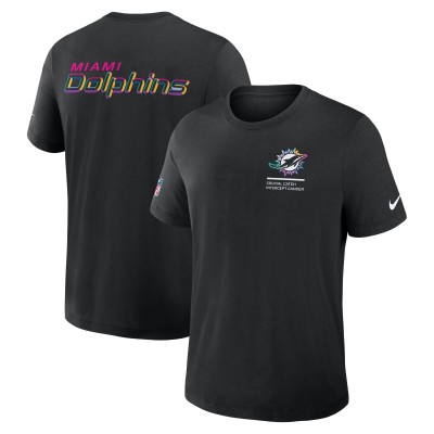 Футболка Miami Dolphins Nike Black 2025 NFL Crucial Catch Tri-Blend Dri-FIT
