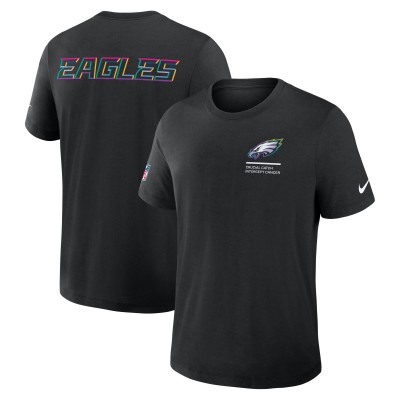 Футболка Philadelphia Eagles Nike Black 2025 NFL Crucial Catch Tri-Blend Dri-FIT