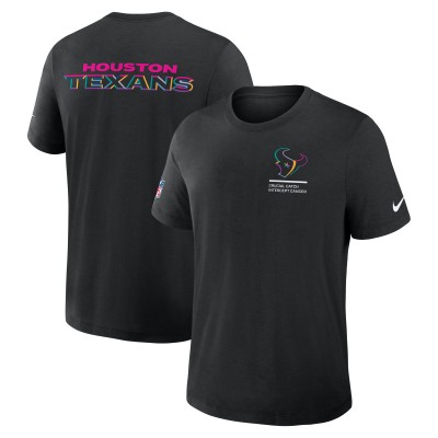 Футболка Houston Texans Nike Black 2025 NFL Crucial Catch Tri-Blend Dri-FIT