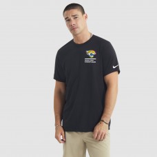 Футболка Jacksonville Jaguars Nike Black 2025 NFL Crucial Catch Tri-Blend Dri-FIT