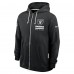 Толстовка на молнии Las Vegas Raiders Nike Black Sideline Standard Issue Utility Player Dri-FIT