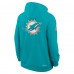 Толстовка на молнии Miami Dolphins Nike Aqua Sideline Standard Issue Utility Player Dri-FIT