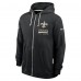Толстовка на молнии New Orleans Saints Nike Black Sideline Standard Issue Utility Player Dri-FIT