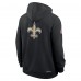 Толстовка на молнии New Orleans Saints Nike Black Sideline Standard Issue Utility Player Dri-FIT