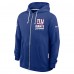 New York Giants Nike Royal Sideline Standard Issue Utility Player Dri-FIT Full-Zip Hoodie