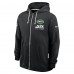 Толстовка на молнии New York Jets Nike Black Sideline Standard Issue Utility Player Dri-FIT