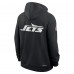 Толстовка на молнии New York Jets Nike Black Sideline Standard Issue Utility Player Dri-FIT
