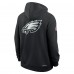 Толстовка на молнии Philadelphia Eagles Nike Black Sideline Standard Issue Utility Player Dri-FIT