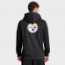 Толстовка на молнии Pittsburgh Steelers Nike Black Sideline Standard Issue Utility Player Dri-FIT
