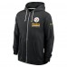 Толстовка на молнии Pittsburgh Steelers Nike Black Sideline Standard Issue Utility Player Dri-FIT