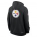 Толстовка на молнии Pittsburgh Steelers Nike Black Sideline Standard Issue Utility Player Dri-FIT
