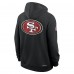Толстовка на молнии San Francisco 49ers Nike Black Sideline Standard Issue Utility Player Dri-FIT