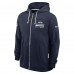 Seattle Seahawks Nike College Navy Sideline Standard Issue Utility Player Dri-FIT Full-Zip Hoodie