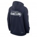 Seattle Seahawks Nike College Navy Sideline Standard Issue Utility Player Dri-FIT Full-Zip Hoodie
