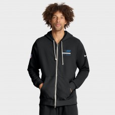 Толстовка на молнии Carolina Panthers Nike Black Sideline Standard Issue Utility Player Dri-FIT