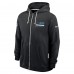 Толстовка на молнии Carolina Panthers Nike Black Sideline Standard Issue Utility Player Dri-FIT
