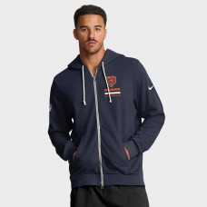 Толстовка на молнии Chicago Bears Nike Navy Sideline Standard Issue Utility Player Dri-FIT