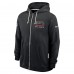 Толстовка на молнии Atlanta Falcons Nike Black Sideline Standard Issue Utility Player Dri-FIT