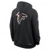 Толстовка на молнии Atlanta Falcons Nike Black Sideline Standard Issue Utility Player Dri-FIT