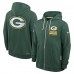 Толстовка на молнии Green Bay Packers Nike Green Sideline Standard Issue Utility Player Dri-FIT