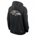 Толстовка на молнии Baltimore Ravens Nike Black Sideline Standard Issue Utility Player Dri-FIT