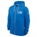 Толстовка на молнии Detroit Lions Nike Blue Sideline Standard Issue Utility Player Dri-FIT