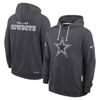 Толстовка Dallas Cowboys Nike Anthracite Sideline Standard Issue Initial Home Dri-FIT