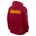 Толстовка Washington Commanders Nike Burgundy Sideline Standard Issue Initial Home Dri-FIT
