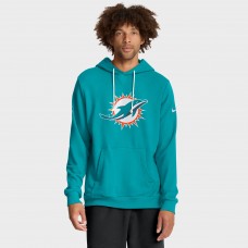 Miami Dolphins Nike Aqua Sideline Standard Issue Initial Home Dri-FIT Hoodie