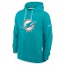 Miami Dolphins Nike Aqua Sideline Standard Issue Initial Home Dri-FIT Hoodie