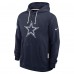 Толстовка Dallas Cowboys Nike Navy Sideline Standard Issue Initial Home Dri-FIT