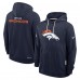 Толстовка Denver Broncos Nike Navy Sideline Standard Issue Initial Home Dri-FIT