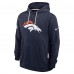 Толстовка Denver Broncos Nike Navy Sideline Standard Issue Initial Home Dri-FIT