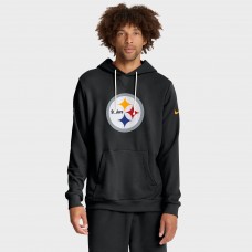 Толстовка Pittsburgh Steelers Nike Black Sideline Standard Issue Initial Home Dri-FIT