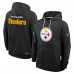 Толстовка Pittsburgh Steelers Nike Black Sideline Standard Issue Initial Home Dri-FIT
