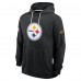 Толстовка Pittsburgh Steelers Nike Black Sideline Standard Issue Initial Home Dri-FIT