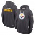 Толстовка Pittsburgh Steelers Nike Anthracite Sideline Standard Issue Initial Home Dri-FIT