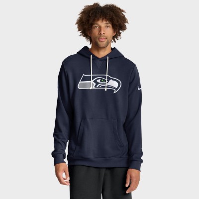 Толстовка Seattle Seahawks Nike College Navy Sideline Standard Issue Initial Home Dri-FIT