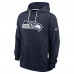 Толстовка Seattle Seahawks Nike College Navy Sideline Standard Issue Initial Home Dri-FIT