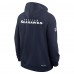 Толстовка Seattle Seahawks Nike College Navy Sideline Standard Issue Initial Home Dri-FIT