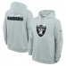 Las Vegas Raiders Nike Silver Sideline Standard Issue Initial Home Dri-FIT Hoodie