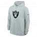 Las Vegas Raiders Nike Silver Sideline Standard Issue Initial Home Dri-FIT Hoodie