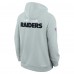Las Vegas Raiders Nike Silver Sideline Standard Issue Initial Home Dri-FIT Hoodie