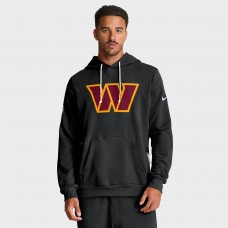 Толстовка Washington Commanders Nike Black Sideline Standard Issue Initial Home Dri-FIT